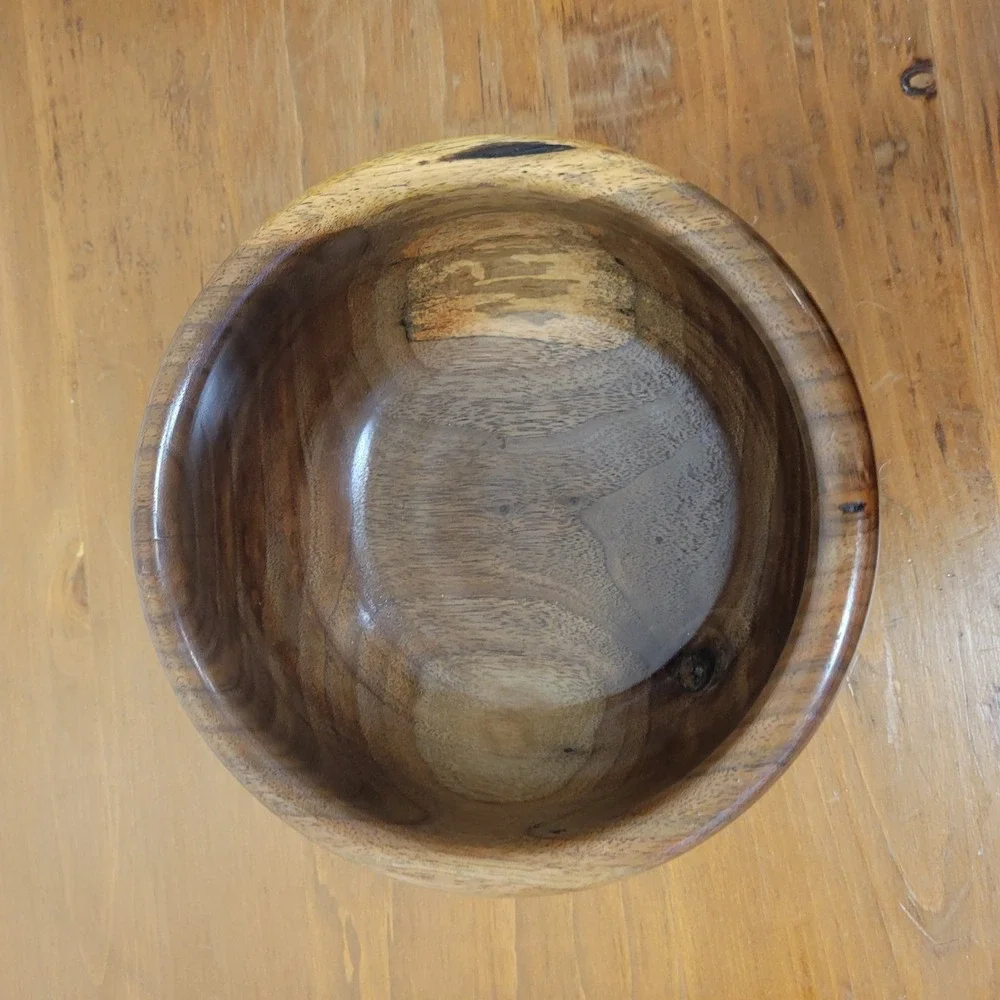 Solid black Walnut Wooden Bowl
